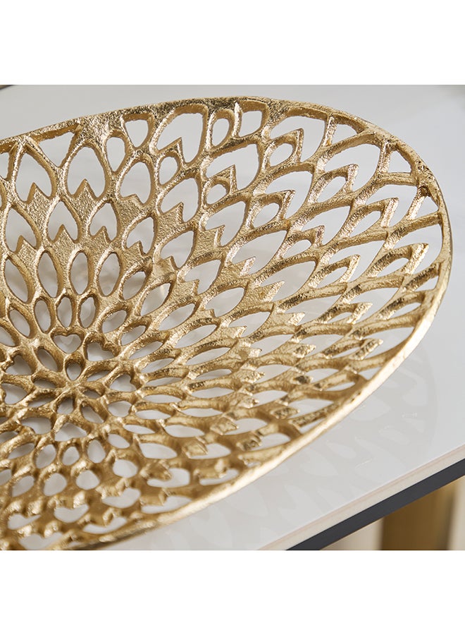 Home Box Aurum Aluminium Platter Gold for Home Decor - Image 3